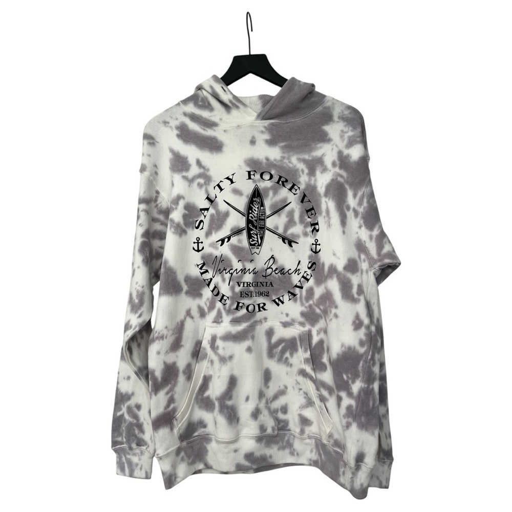 NWT Virginia Beach hoodie sweatshirt Salty Forever Made for Waves tye dye hoody